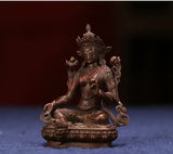 Pure Copper Green Tara, Buddha statue of Bodhisattva, Tibetan Tantric Buddhism, household decoration, exquisite B-level craft