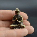Mini Buddha Statue Bronze Buddha Statue Chinese Buddhism Pure Copper Bronze Sakyamuni Buddha Statue