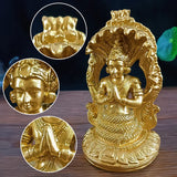 Golden Vishnu Statue Hindu Ganesha Shiva Buddha Figurine Sculpture Room Office Home Decoration India God Feng Shui Crafts