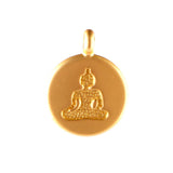 12pièces Pendentif à breloques en forme de pièce de bouddha couleur or