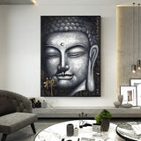 Tableau Bouddha <br> Noir et Blanc