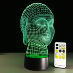 Lampe 3D <br> Bouddha