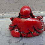 Bouddha Rieur <br> Résine Rouge
