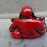Bouddha Rieur <br> Résine Rouge