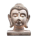 Tête de Bouddha Extérieur Blanche